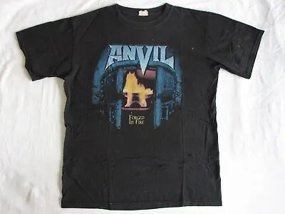 Buy Anvil Forged By Fire T-shirt 2000´s Kick Axe Lizzy Borden Saxon Spinal Tap • 24£