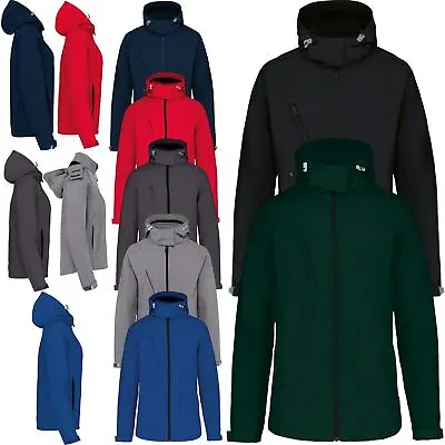 Buy Womens Ladies Soft Shell Fleece Lined Water Resistant Outdoor Hooded Jacket • 15.99£