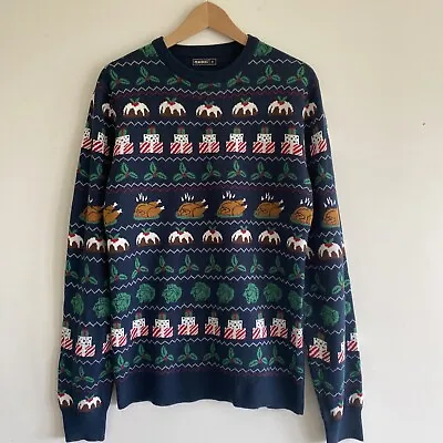 Buy Peacocks Ugly Christmas Jumper Festive Sweater Mens UK Size M Medium • 8.99£