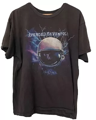 Buy Avenged Sevenfold The Stage 2017 World Tour Thrashed Faded Black T-Shirt XL • 18.19£