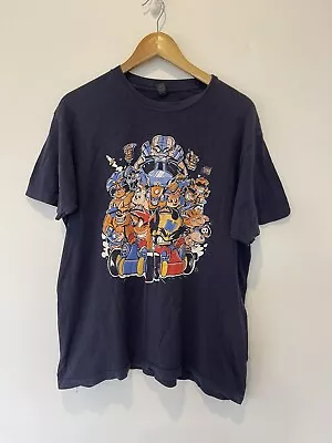 Buy CRASH BANDICOOT *Rare* Blue Team Racing T-shirt Size L EUC Gaming 90s • 25.25£