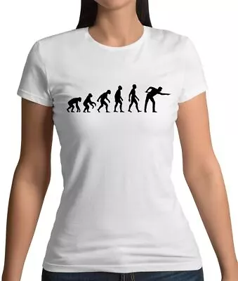 Buy Evolution Of Man Snooker - Womens T-Shirt - 147 Crucible Ronnie Table Love • 13.95£