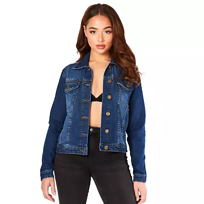 Buy New Womens Denim Jackets Jeans Coats Ladies Blue Jacket Classic Western Outwear • 17.09£