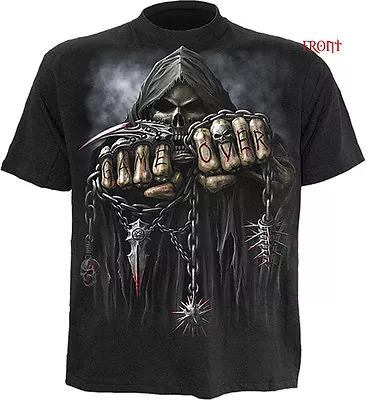 Buy Spiral Direct Game Over T Shirts,Top, Skull,Gothic,Biker • 16.99£