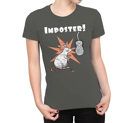 Buy 1Tee Womens Imposter Mouse Computer T-Shirt • 7.99£