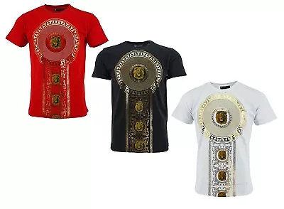 Buy Mens Time Is Money Urban Fashion Baroque Lion Foil Print Short Sleeve T-shirt T • 16.99£