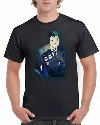 Buy New Unisex Doctor Who David Tennant Tardis Short Sleeve Novelty T-Shirt Black  • 11.99£
