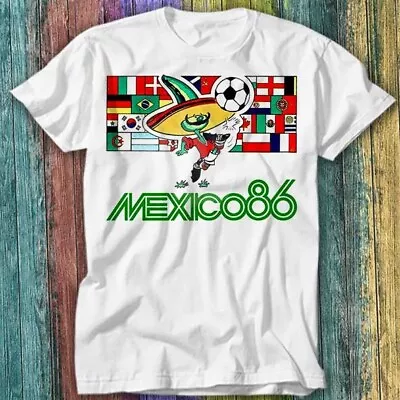 Buy Mexico 86 World Cup Soccer 80s 90s Football Flag Argentina T Shirt Top Tee 501 • 6.70£