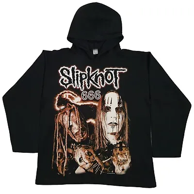 Buy Vintage 2001 Slipknot IOWA Metal Band Graphic Print Black Pullover Hoodie - Y2K • 122.18£