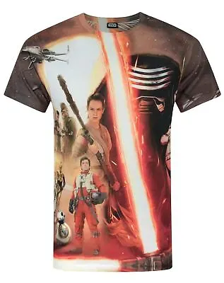 Buy Star Wars Force Awakens Heroes & Villains Sublimation Men's T-Shirt • 17.99£
