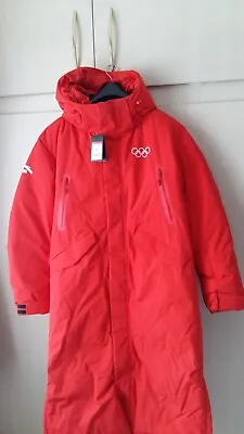 Buy Red Coat Unisex Winter Medium ANTA Olympics Parka Jacket Long Coat M *BRAND NEW* • 249£