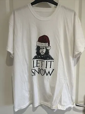 Buy Mens S-M John Snow Christmas Tshirt Game Of Thrones • 3£