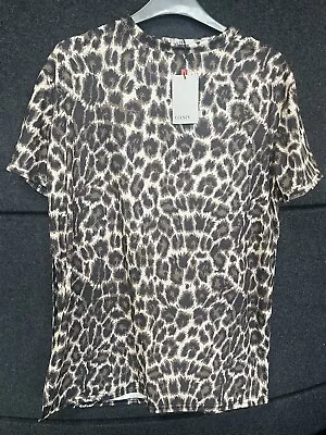 Buy Oasis Animal Print Split Side T Shirt Size S   • 6£