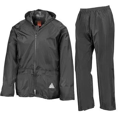 Buy Result Mens Waterproof Windproof Heavy Duty Jacket And Trousers Rain Suit + BAG • 18.79£