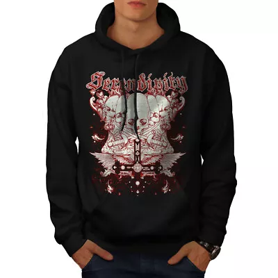 Buy Wellcoda Sword Death Skull Mens Hoodie, Grave Yard Casual Hooded Sweatshirt • 32.99£