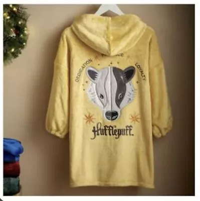 Buy Harry Potter Hufflepuff Oversized Blanket Hoodie Kids 5 -6 • 14.99£
