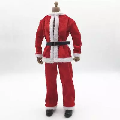Buy 1/6 Scale Doll Red Santa Clothes Outfits For 12'' DML BBI DID Action Figures • 18.55£