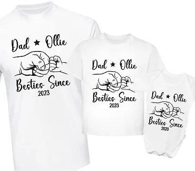 Buy Personalised Fathers Day Matching T-Shirt T-Shirts Daddy Baby Grow Family Gift • 7.99£