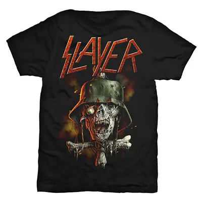Buy Slayer T-Shirt Soldier Cross Metal Band Official Black New • 14.95£
