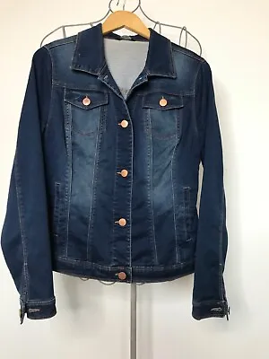 Buy F&F Ladies Denim Jacket, Size 10, Dark Navy Blue, Stretch, Immaculate￼ • 12£