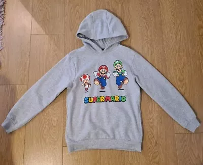 Buy Boys Super Mario Grey Hoodie Jumper. Age 9-10years • 5.99£