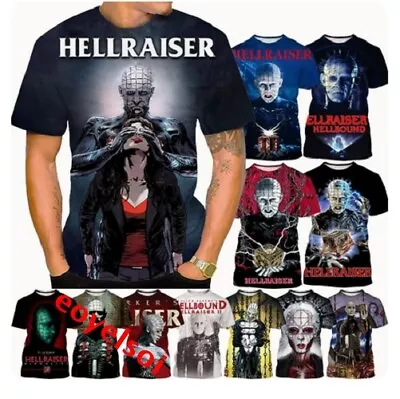 Buy Mens Womens Horror Movie Characters Hellraiser T-Shirt Short Sleeve Tee Top Gift • 8.87£