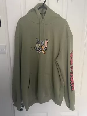 Buy Tom & Jerry Graphic H&M Green Hoodie Pullover Jumper Unisex Clothing  • 10£