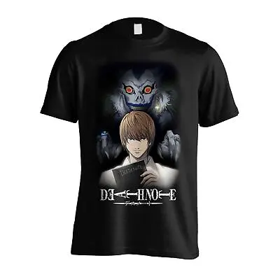 Buy Official Death Note Behind The Death T-Shirt Unisex Black Tee Top Size S-XL • 19.99£