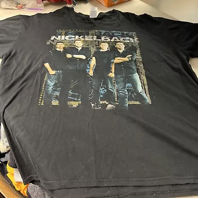 Buy Nickelback No Fixed Address Tour T-Shirt Black Cotton 2015 Size 2XL VGC • 55£