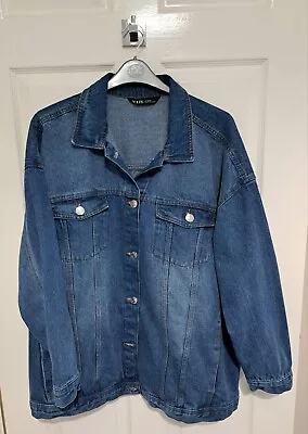 Buy Yours Clothing Oversized Blue Washed Denim Jacket Uk Plus Size 22/24 • 25£