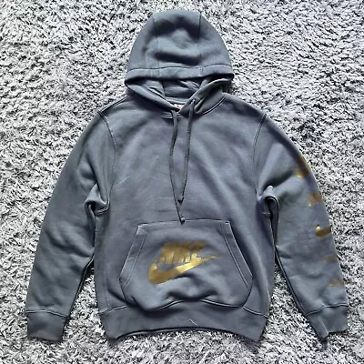 Buy Nike Standard Issue Fleece Hoodie Grey/Gold Mens Size XS RRP £60 • 23.99£