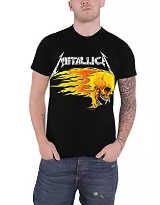 Buy METALLICA - Flaming Skull Tour 94 Unisex Black T-Shirt Ex Large - Siz - J72z • 16.31£