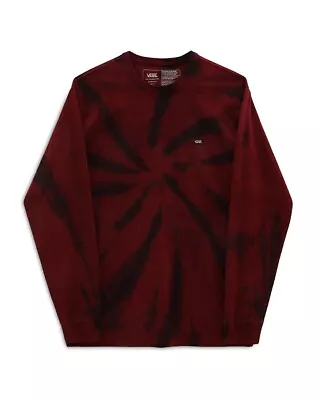 Buy Vans Mens Otw Spiral Tie Eye LS T-Shirt / Red Black / RRP £42 • 17£