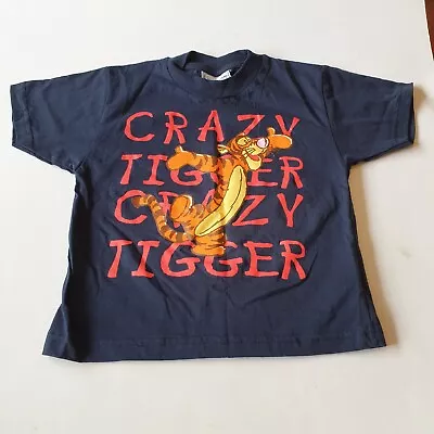 Buy Disneyland Paris Tigger Winnie The Pooh Navy T-Shirt Top Age 2-3 Kids Excellent • 9.99£