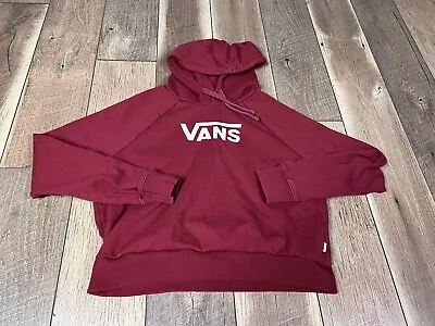 Buy Vans Hoodie Womens Extra Small Red White Pullover Cordon Hood Spell Out Ladies • 18.04£