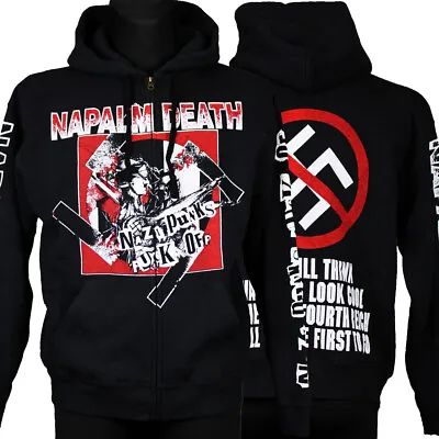 Buy NAPALM DEATH Zip-Hoodie Kapuzenpullover S M XL Carcass/Nasum/Bolt Thrower/Nails • 34.51£