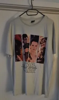 Buy Star Wars  The Force Awakens  Mens T Shirt Size XXL Grey Screen Print • 6.50£