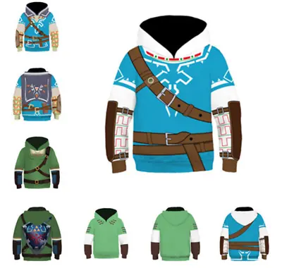 Buy Childrens Kids Boys The Legend Of Zelda Casual  Sweater Jacket Costume Cosplay • 18.94£