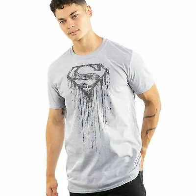 Buy Official DC Comics Mens Superman Paint T-shirt Grey Sizes S - XXL • 13.99£