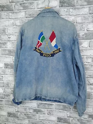 Buy  Ralph Lauren Denim Jacket Xxl Cross Flags Stadium CP93 Rare Anniversary  • 150£