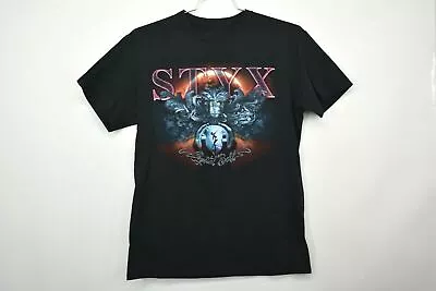 Buy STYX Crystal Ball Unisex Black Front & Back Graphic Tour Tee Shirt Size Medium • 12.75£