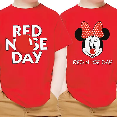 Buy Red Nose Day T-Shirt Comic Relief 2024 Kids Boys School Children Costume Tee Top • 7.99£