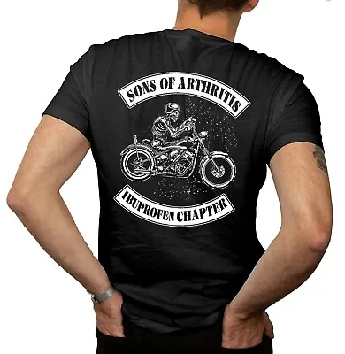 Buy Men's Sons Of ARTHRITIS Back Print T-shirt Funny Top Birthday Gift  Small To 5xl • 11.99£