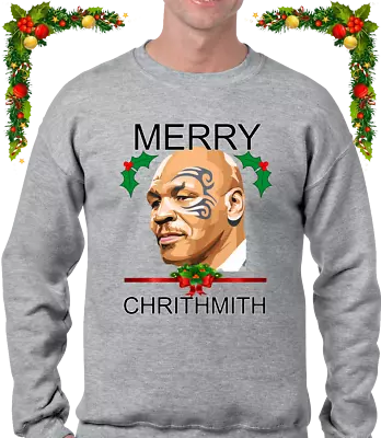 Buy Merry Chrithmith Funny Christmas Jumper Tyson Joke Cool Xmas Design Elf Fun • 14.99£