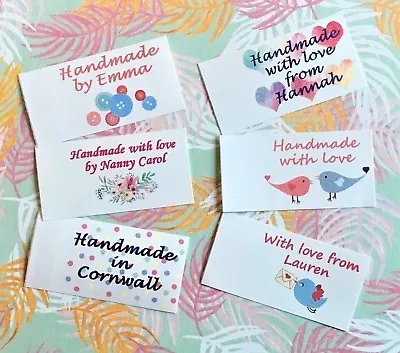 Buy Personalised Craft Labels. Handmade Labels. Sew In Fabric Clothing Labels Tags. • 4.25£