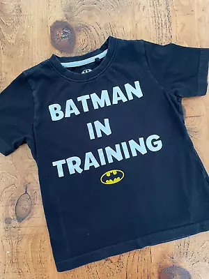 Buy Boy Age 4-6 Years BATMAN In Training Black Short Sleeve T-shirt • 2£