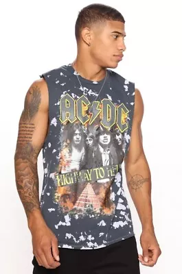 Buy Men's AC/DC Band Tank Top Muscle Tee Large  • 30.98£