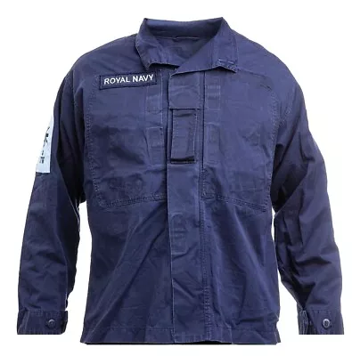 Buy RN Combat Jacket Naval Warm Weather FR Fire Resistant British Navy Blue Grade 1 • 15.29£