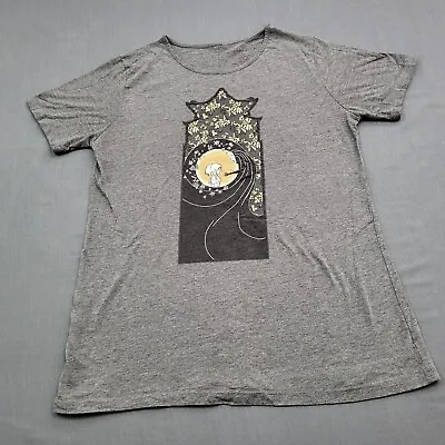 Buy Spirited Away Studio Ghibli Shirt Womens XL Short Sleeve Chihiro Kaonashi Gray * • 12.28£