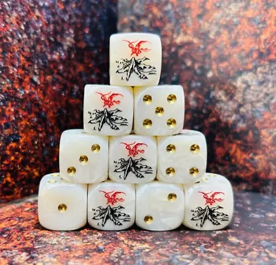 Buy Lonely Mountain, Inspired Custom  Dice, Ideal For Games Like Lord Of The Rings • 13.99£